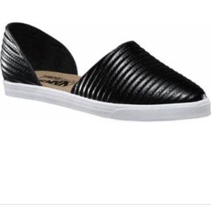 Vans Moto Leather Skimmer Shoes 7 Black EUC